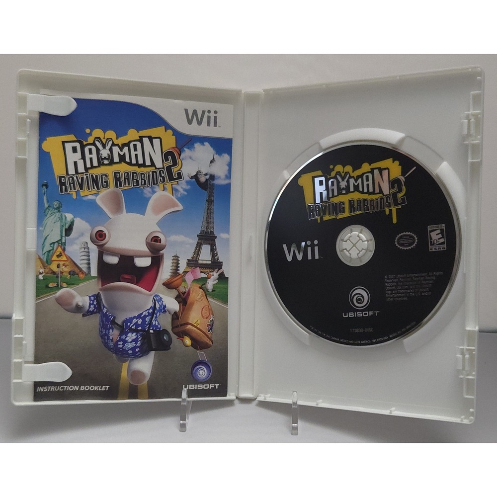 Rayman Raving Rabbids 2 - Nintendo Wii - Complete in Box (CIB) W/ Manual- Tested - Picture 3 of 11
